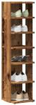 vidaXL Pantofare, 2 buc. , lemn vechi, 28x27x102 cm, lemn prelucrat GartenMobel Dekor (856665) Pantofar