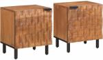 vidaXL Set 2 noptiere maro din lemn masiv de mango, 40 x 33 x 46 cm (4017897)