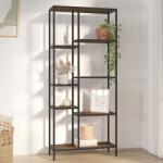 vidaXL Biblioteca, 80x30x180 cm, otel si lemn prelucrat GartenMobel Dekor (336360) Biblioteca