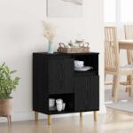 vidaXL Bufet Stejar negru 35 x 60 x 70 cm Lemn compozit GartenMobel Dekor (881259) Comoda