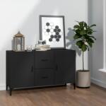 vidaXL Servanta, negru, 100x36x60 cm, lemn compozit GartenMobel Dekor (812520) Comoda