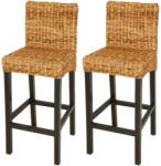 vidaXL Scaune de bar, 2 buc. , abaca GartenMobel Dekor (242687)