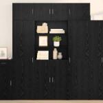 vidaXL Dulap de depozitare Pe perete Stejar Negru 80 x 42, 5 x 225 cm GartenMobel Dekor (3402820) Comoda