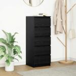 vidaXL Bufeta cu sertare Stejar negru 37, 5x35x99 cm Lemn prelucrat GartenMobel Dekor (861761) Comoda