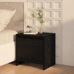 vidaXL Noptiera din lemn compozit, stejar negru, 45 x 34 x 44, 5 cm (8000983)