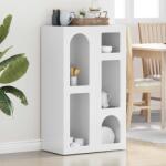 vidaXL Bufet Alb lucios 59 x 35 x 100, 5 cm Lemn compozit GartenMobel Dekor (891338) Comoda