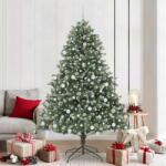 vidaXL Brad de Craciun artificial Verde 210 cm PVC si Plastic si Otel GartenMobel Dekor (3395248)