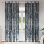 vidaXL Draperii din Catifea 2 Pcs cu Ochiuri Gri Argintiu 260x140 cm GartenMobel Dekor (4107652)