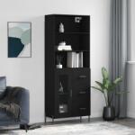 vidaXL Dulap înalt, negru, 69, 5x34x180 cm, lemn compozit GartenMobel Dekor (3189518) Comoda