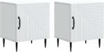 vidaXL Set 2 noptiere dormitor albe, 43x34, 5x50 cm, lemn prelucrat (894796)