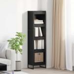 vidaXL Dulap pentru carti Stejar Negru 80 x 30 x 155 cm Lemn compozit GartenMobel Dekor (886372) Biblioteca