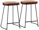 vidaXL Scaune de bar, 2 buc. , maro închis, 41x29x62 cm GartenMobel Dekor (358926)