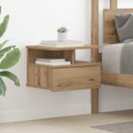 vidaXL Noptiera Suspendata cu sertar Stejar Artizanal 40 x 31 x 28 cm GartenMobel Dekor (871754)