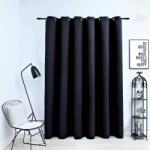 vidaXL Draperie opaca cu inele metalice, negru, 290 x 245 cm GartenMobel Dekor (134413)