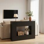 vidaXL Masa de consola Dungi Negru 101 x 29 x 74 cm Lemn prelucrat GartenMobel Dekor (899878)