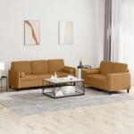 vidaXL Set de canapele cu perne, 2 piese, maro, catifea GartenMobel Dekor (3202041) Canapea
