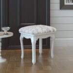 vidaXL Taburet pentru dressing, alb crem, material textil GartenMobel Dekor (240316)