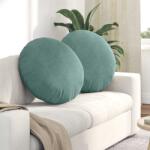 vidaXL Perne de Sezut 2 pcs Verde Marii Ø 40 x 13 cm Catifea GartenMobel Dekor (42014221)
