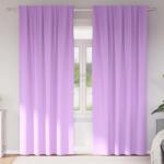 vidaXL Perdele Opaque cu Inel 2 pcs Violet 245 x 140 cm Poliester GartenMobel Dekor (4107491)