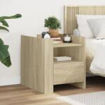 vidaXL Noptiera, stejar sonoma, 45x50x50 cm, lemn prelucrat GartenMobel Dekor (848278)