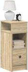 vidaXL Noptiere, 2 buc. , cu sertar, Stejar Sonoma, 25x31x66 cm GartenMobel Dekor (858619)