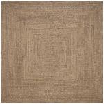 vidaXL Covor Basketweave Natural si negru 200 x 200 cm Iuta GartenMobel Dekor (42010503) Covor