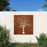 vidaXL Decor perete de gradina 55x55 cm design copac otel Corten GartenMobel Dekor (824502)