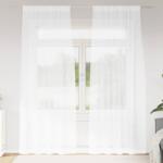 vidaXL Cortina din Voile cu perdele 2 pcs Alb 225 x 140 cm Poliester GartenMobel Dekor (4108009)