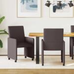 vidaXL Scaune de dining cu roti 2 pcs Maro închis 57 x 66 x 94 cm GartenMobel Dekor (42017811)