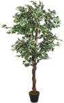 vidaXL Arbore ficus artificial 1260 de frunze 200 cm verde GartenMobel Dekor (359029)