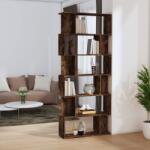 vidaXL Biblioteca/Separator stejar fumuriu 80x24x192 cm lemn prelucrat GartenMobel Dekor (816059) Biblioteca