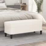 vidaXL Banca, crem, 100x35x41 cm, piele ecologica GartenMobel Dekor (349416)