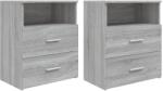 vidaXL Noptiere, 2 buc. , gri sonoma, 50x32x60 cm GartenMobel Dekor (815861)