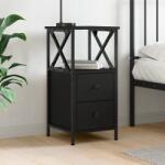 vidaXL Noptiera, negru, 34x35, 5x70 cm, lemn compozit GartenMobel Dekor (825943)