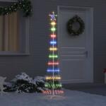 vidaXL Brad de Craciun LED Multicolour 138.5 x 138.5 x 399 cm Metal GartenMobel Dekor (42018774)