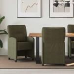 vidaXL Scaune de dining cu roti 2 pcs Verde militar 57 x 67 x 95 cm GartenMobel Dekor (42017846)