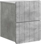 vidaXL Noptiera suspendata gri beton cu 2 sertare, 33 x 34, 5 x 43 cm (898301)