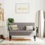 vidaXL Banca cu spatar, gri taupe, 120x62x75, 5 cm, textil GartenMobel Dekor (372125)
