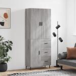 vidaXL Dulap înalt, gri sonoma, 69, 5x34x180 cm, lemn compozit GartenMobel Dekor (3195921) Comoda