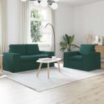 vidaXL Set de canapea 2 pcs Verde închis 162 x 80 x 82 cm tesatura GartenMobel Dekor (3407503) Canapea