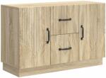 vidaXL Bufet cu sertar Stejar Sonoma 89 x 34, 5 x 57 cm Lemn prelucrat GartenMobel Dekor (895347) Comoda