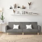 vidaXL Canapea extensibila cu 2 locuri, gri închis, textil GartenMobel Dekor (375785) Canapea