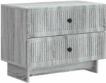 vidaXL Noptiera gri Sonoma cu 2 sertare, 62 x 34, 5 x 47, 5 cm, lemn prelucrat (893861)
