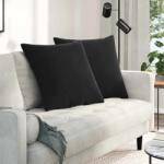 vidaXL Perne pentru canapea 2 pcs Negru 60 x 60 cm GartenMobel Dekor (42014020)
