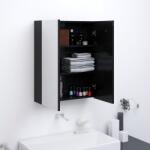 vidaXL Dulap de baie cu oglinda, negru stralucitor, 60x15x75 cm, MDF GartenMobel Dekor (331524)