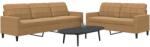 vidaXL Set de canapele cu perne, 2 piese, maro, catifea GartenMobel Dekor (3278478) Canapea