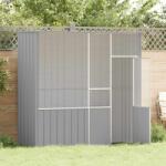 vidaXL Colivie pentru pasari gri 215x78x200 cm otel galvanizat GartenMobel Dekor (172345)