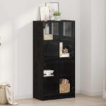 vidaXL Bufet Stejar Negru 68 x 37 x 142 cm Lemn compozit GartenMobel Dekor (3402631) Comoda