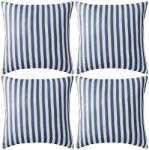 vidaXL Perne de exterior, 4 buc. , imprimeu dungi, 45x45 cm, bleumarin GartenMobel Dekor (132307)