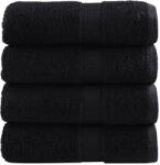vidaXL Prosoape de baie premium SOLUND, 4 buc. , negru, 30x30 cm, 600 g/m2 GartenMobel Dekor (137420) Prosop